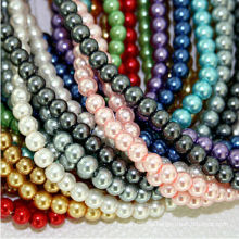 Glasperlen-Cluster-Halskette, Gumball Perlen Perle